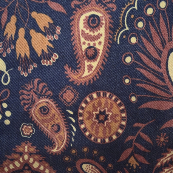 NWT MOTHER Hustler Flood Jeans in Henna Happiness Size 25 Paisley 70's Style - Picture 4 of 15